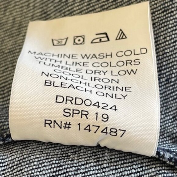 DRAPER JAMES Denim Puff Sleeve Sheath Shift Dress 10 - Picture 14 of 17